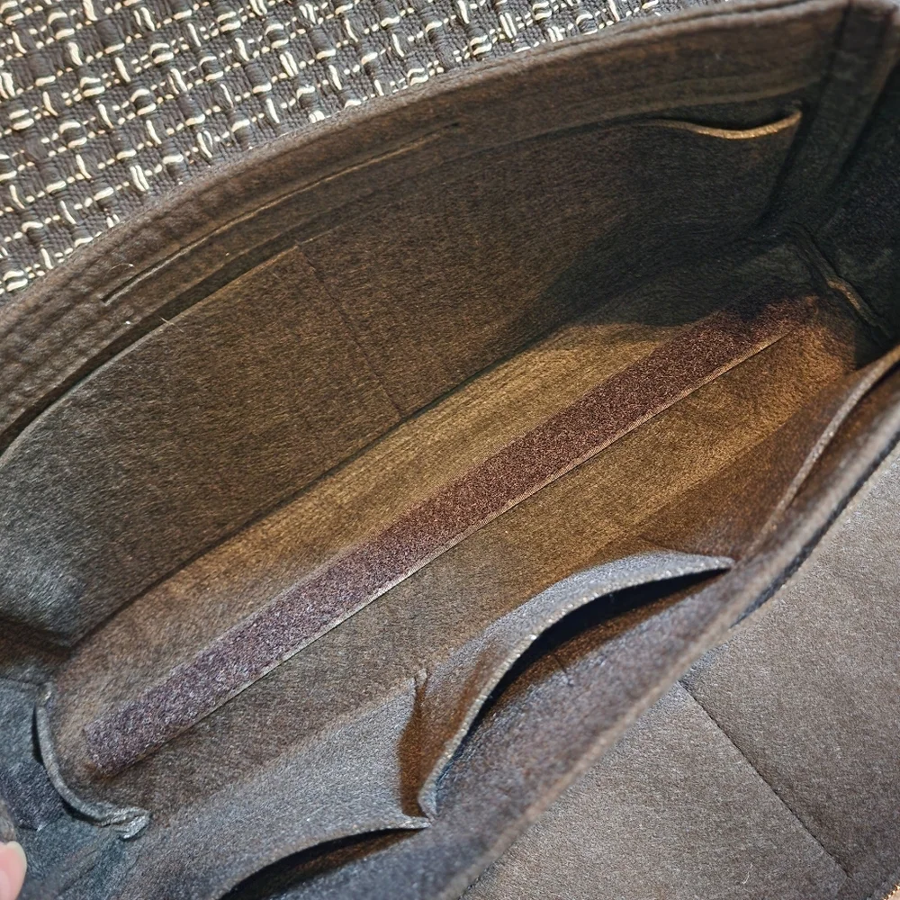 Slender Large Black Felt Purse Insert for Graceful MM and Delightful PM